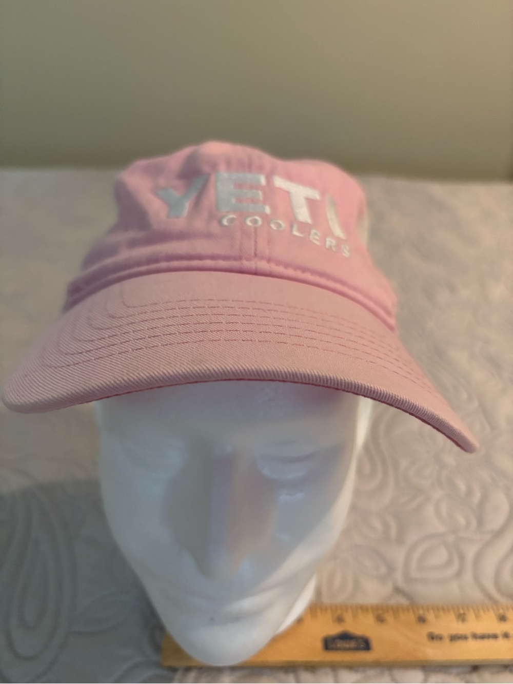 Yeti Pink Baseball Cap with White Embroidery